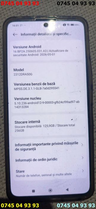 telefon Xiaomi Redmi Note 13 Pro 5G 8GB RAM 256GB impecabil ca nou si cutie