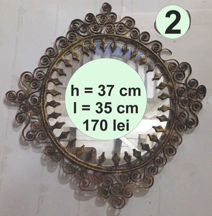 Oglinzi cu rama veche din fier
