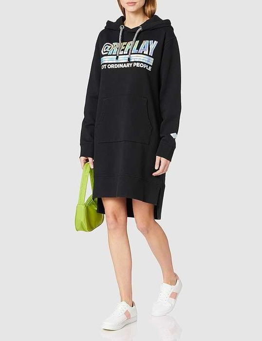 REPLAY Оригинална Нова Дамска Рокля/Туника/Блуза/Суитшърт