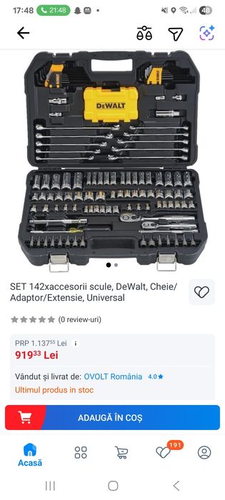 Trusa Dewalt 142 piese