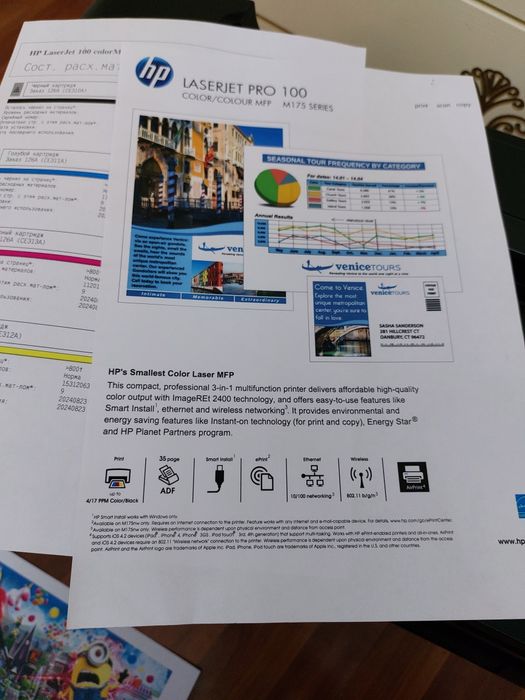 HP Color M175а МФУ
Цветной принтер 3в1