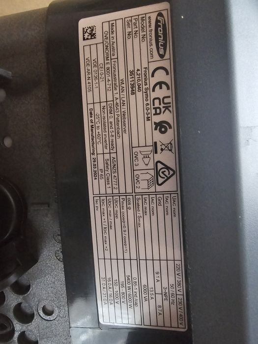 Invertor Fronius Symo 6kw 6.0-3-M
