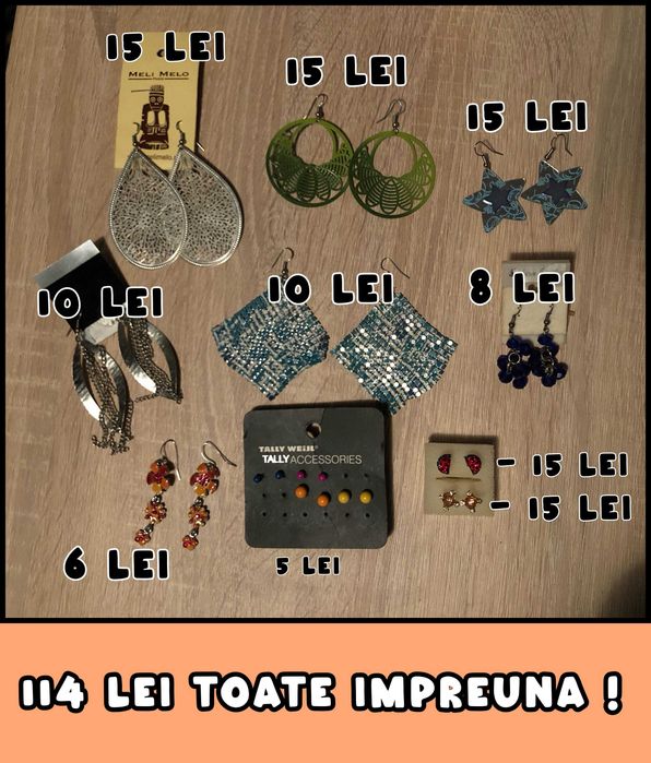 Vând colecție cercei deco