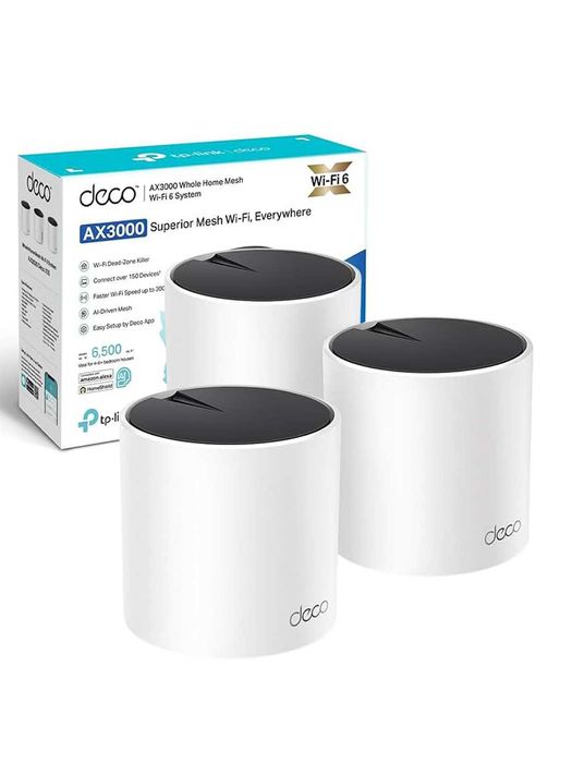 TP-Link AX3000 Deco X55 (3-Pack) Wi-Fi 6 Mesh-система  +Перечислением.