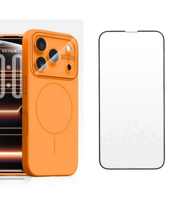 Husa Full Alcantara Inside + Folie Sticla - Iphone 17/PRO/PRO MAX