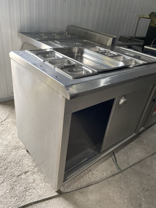 Линия раздачи, мармит,  жарочный шкаф