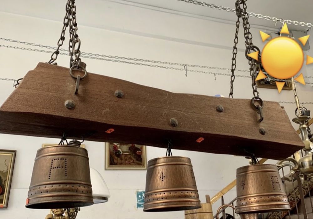 Lustra/candelabru lemn vechi/rustic original (unicat)