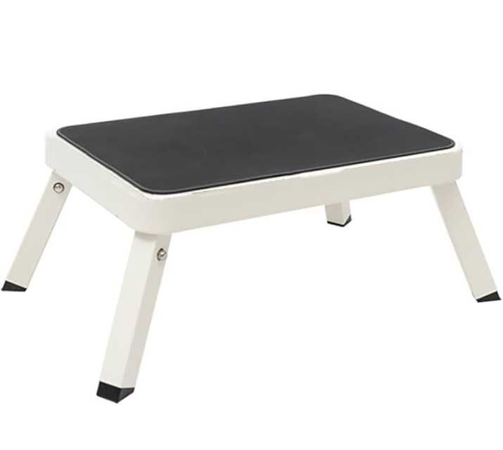 Сгъваема степенка за кемпер, Стомана, бяла