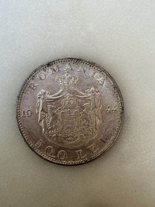 Moneda Argint 500 Lei 1944 - Regele Mihai I (Stoc: 100 bucăți)