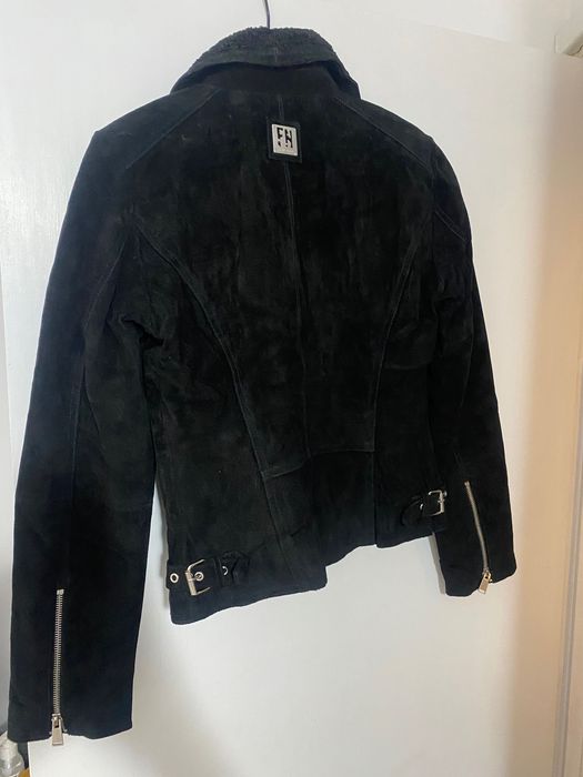 Geaca biker din piele întoarsă Preț Fix!
