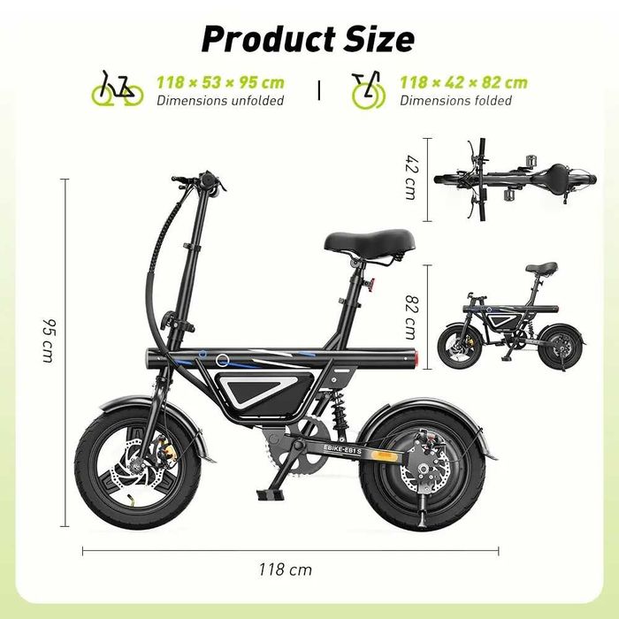 Eлектрическо колело iScooter EB1S 500W 36V 12Ah