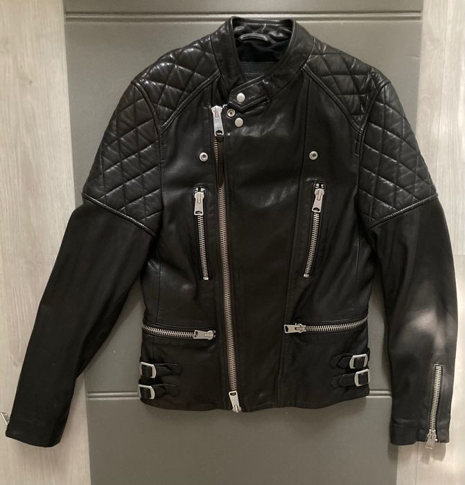 НОВО Мъжко кожено яке AllSaints, XS