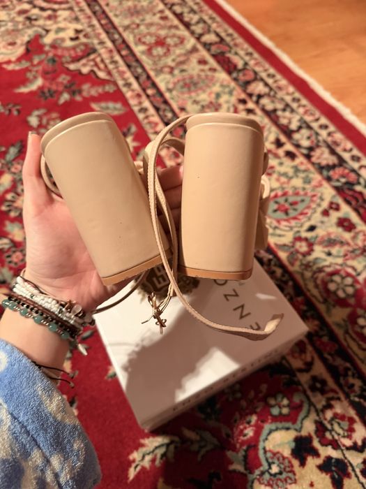 Sandale toc piele 39