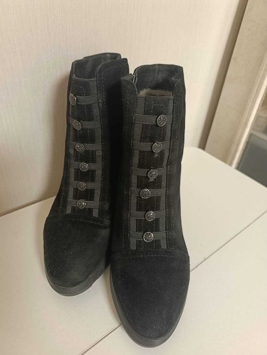 Женские полусапожки с мехом, сапоги осенние