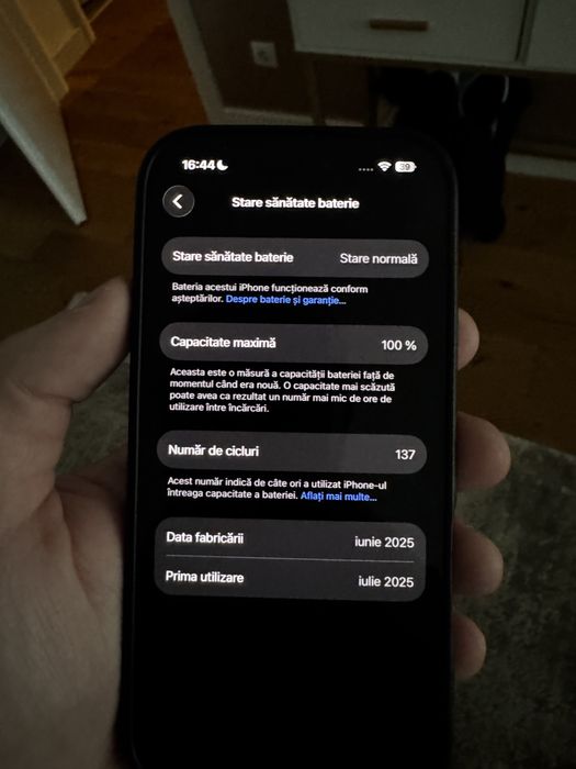 iPhone 16 Pro Black Titanium Factura Garantie 2027 100% Baterie