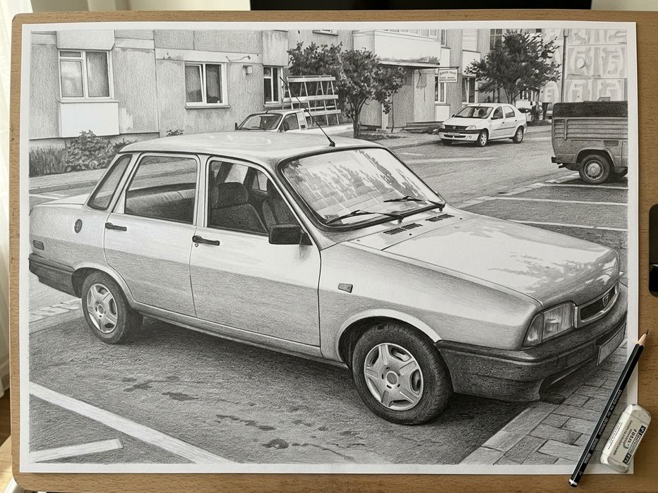 Portrete la Comandă după Poză + Desene Auto & Peisaje | A4/A3