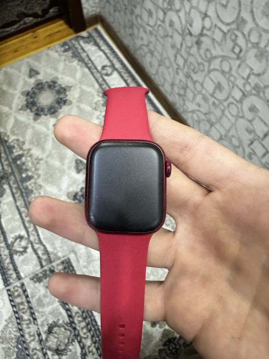 apple watch siries 7 gps 41 mm (product) red ideal holatda