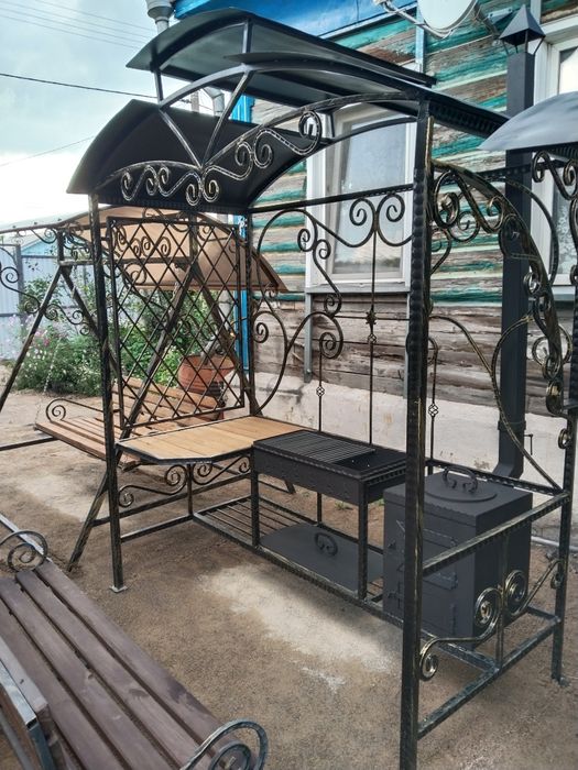 Качели садовые, беседки, скамейки