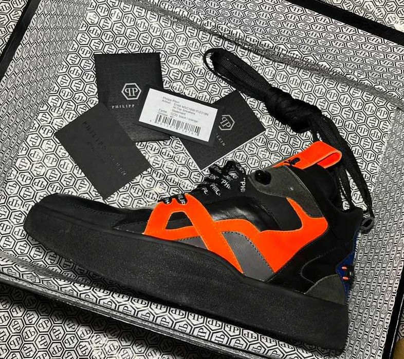 Sneakers Hi Top Philipp Plein negri marimea 41