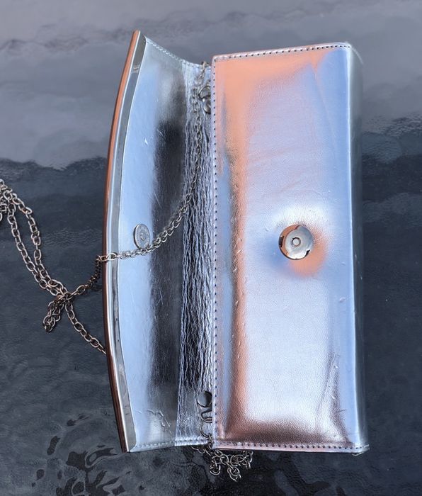 Geanta plic argintie