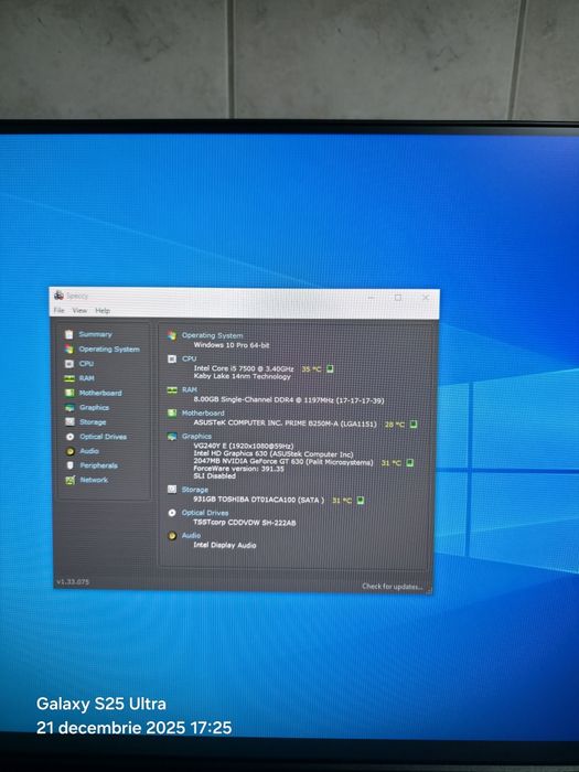 Vând Calculator Gaming Intel core i5 7500  Quad core dd4