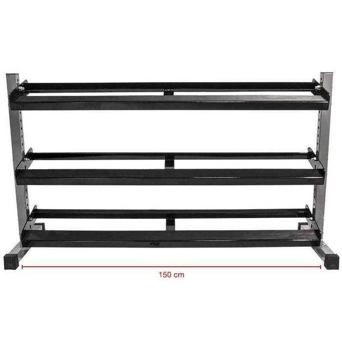 Стойка за Дъмбели 3 нива / 90 см, 120 см, 150 см / Стелаж - Поставка
