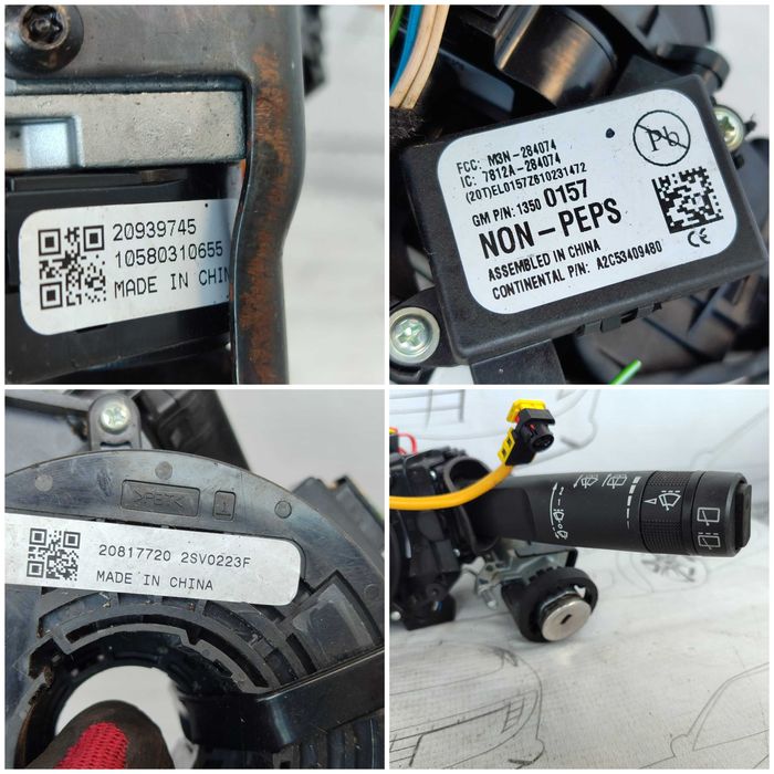 Ansamblu manete comenzi volan + spiră + contact Opel Astra J 20817720 2011 / [2010-2015] / (5B3)