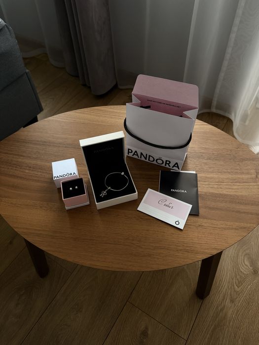 НОВО Disney x PANDORA гривна + талисман + обеци | пълен пакет Пандора