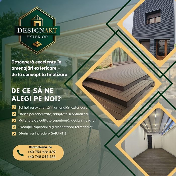 Deck terase WPC | Pergole | Riflaje | Balustrade