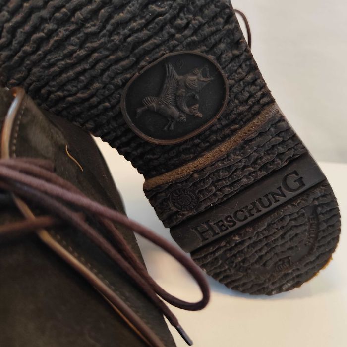 Ghete lace up 43.5 44 de lux HESCHUNG lucrate manual piele superioara