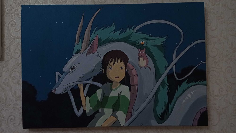 Tablou "Spirited Away" - pictat manual
