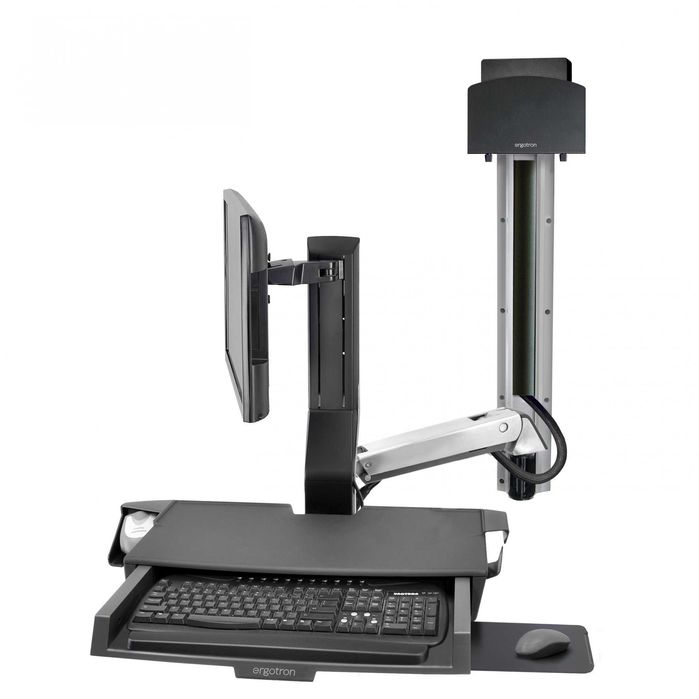 Ergotron StyleView Combo System with Worksurface Small CPU aluminum