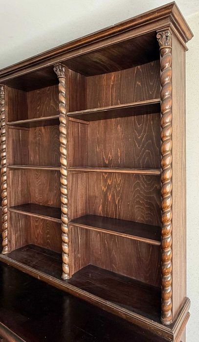 Raft Vintage Stil Baroc Revival; Biblioteca din lemn; Mic dulap cu polite