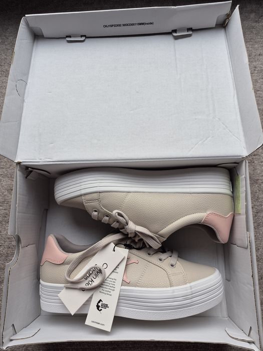 Sneakers Calvin Klein Jeans culoare Bej masura 40 Noi