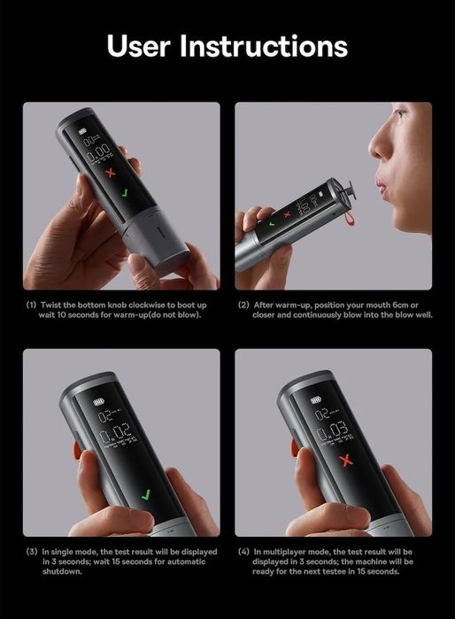 Алкотестер Baseus Safe Journey Pro