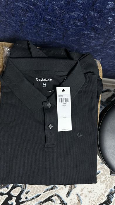 Футболка поло Calvin Klein fine rib shirt.р-L.