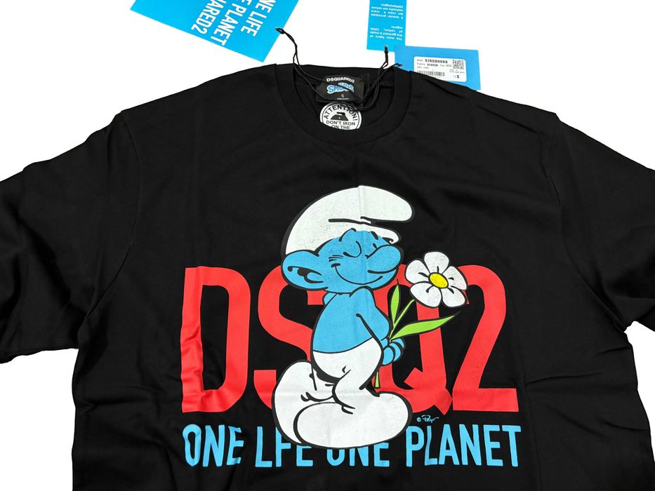 Унисекс Тениска Dsquared2 Smurfs Oversize - S M 2XL