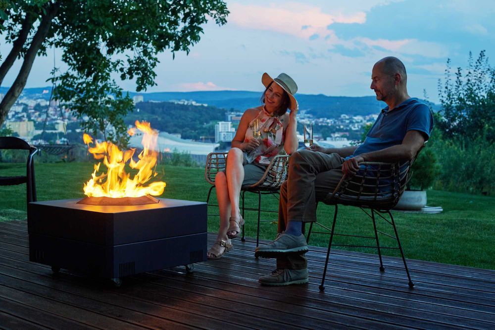 Masa de cafea/firepit smokeless/semineu de terasa