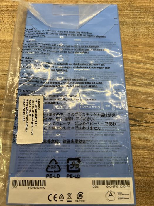 Nou - Sigilat - Amazon Kindle Paperwhite, 10th Gen, 8GB