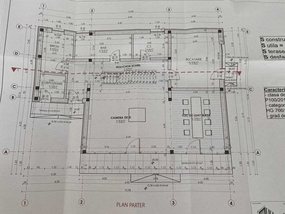 Proiect casa P+1E complet DTAC, PT+DE