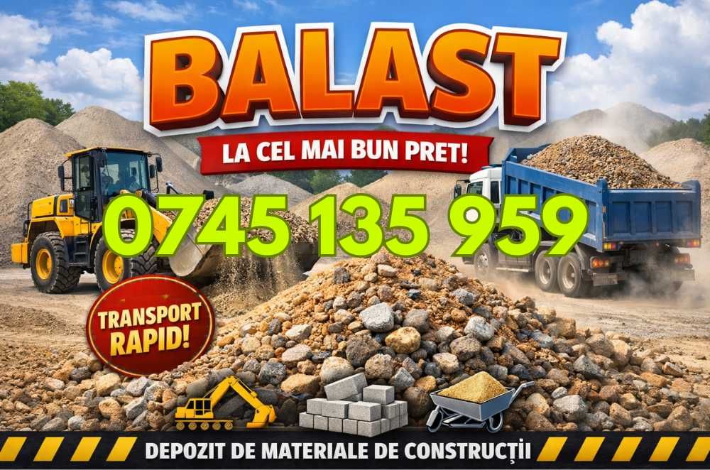 Balast iasi, balast contructii,balast beton, balast - Livrare imediată