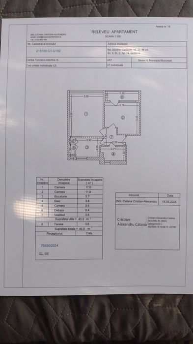Apartament 2 camere NERENOVAT bd Dimitrie  Cantemir