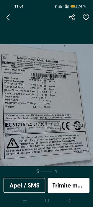 Panouri fotovoltaice