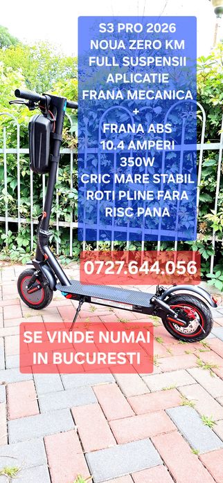 Trotineta electrica S3 PRO Noua sigilata in cutie 2026 350w 10.4 Ah