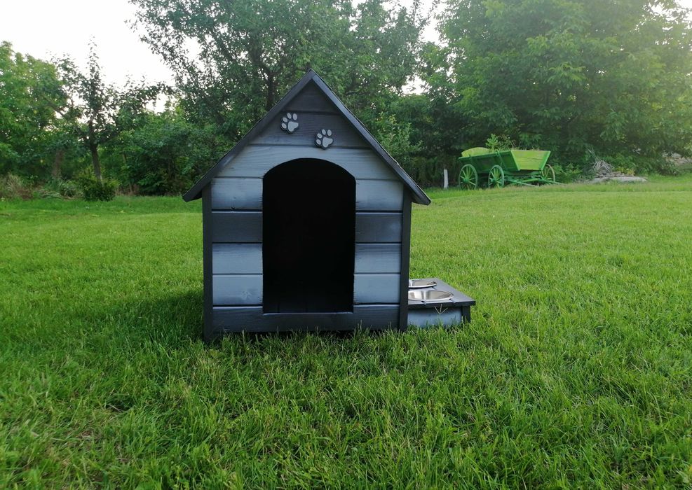 Къща за куче - Сива,размер М - Къщи за кучета ,Колиби за кученца