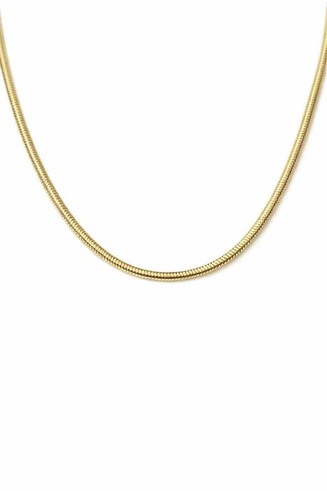 Lanț și Brățară Snake rotund din Oțel Inox. Chirurgical Placat cu aur