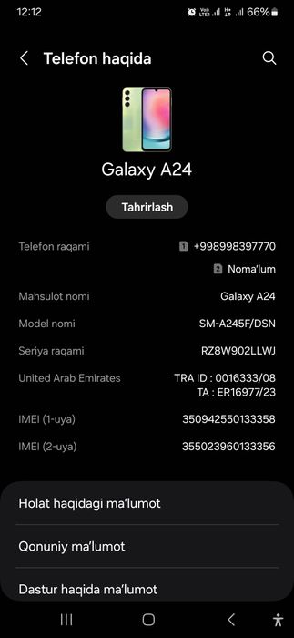24 samssung sotiladi ishlashi zor qotmidi