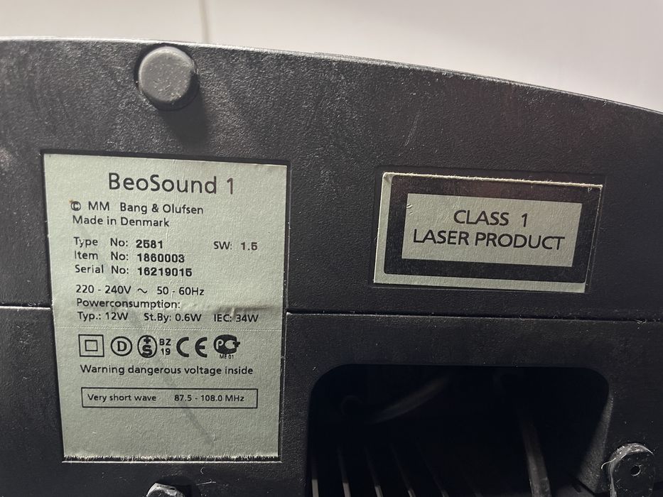 Sistem Audio BANG & OLUFSEN BeoSound 1 2001 CD Player Premium Hi-Fi