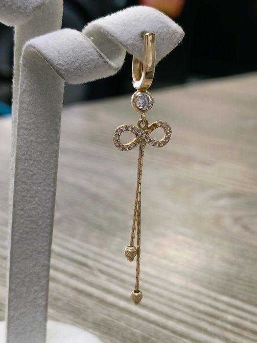 Златни обеци с висулка 3.90гр / 14К