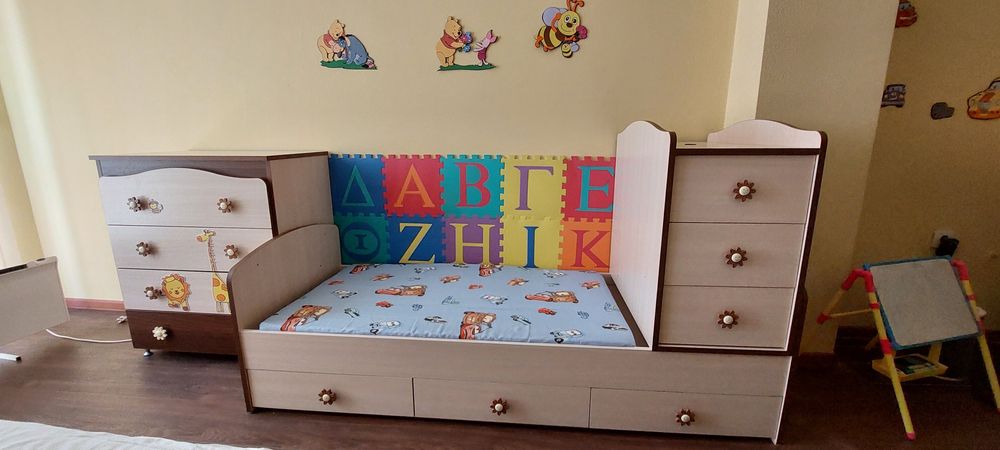 Трансформираща бебешка кошара Dizain Baby "Джунгла" 3 в 1